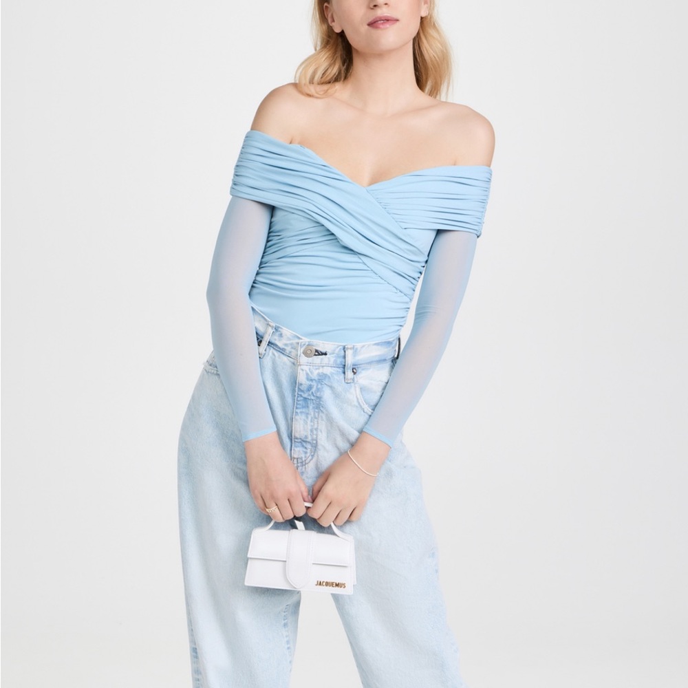 NWT Self-Portrait Jersey Crossover Top